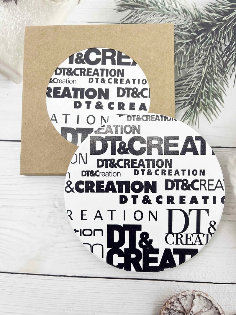 【DT&CREATION】Ceramic absorbent coasters - Other - Pottery White