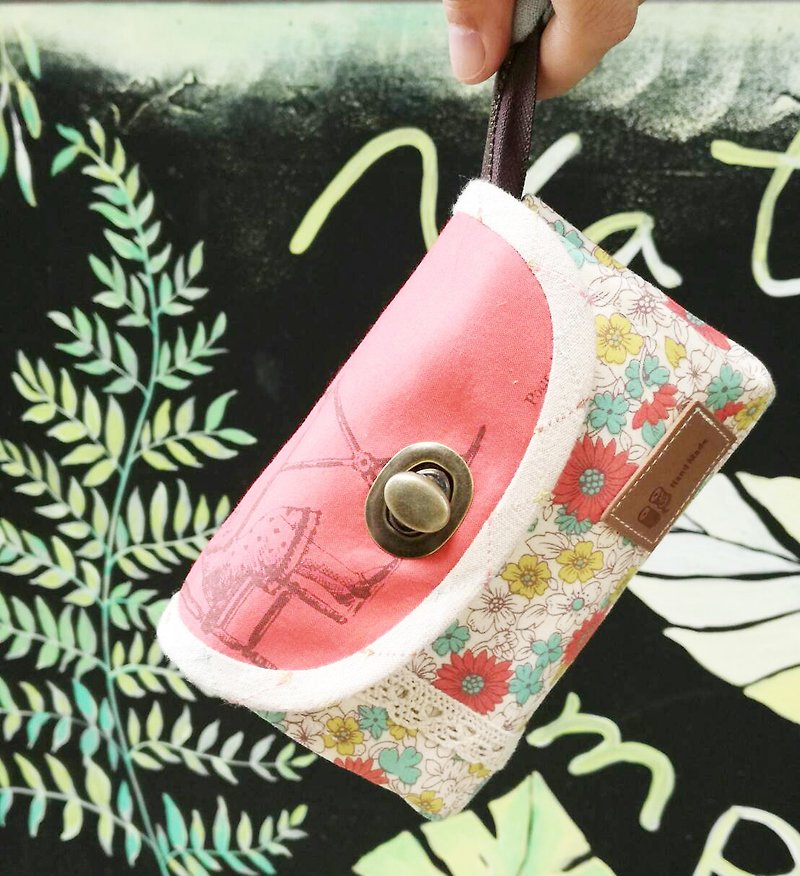 Xiang-NSJ Sweet Multi-Mezzanine Button Bag - Wallets - Cotton & Hemp Multicolor