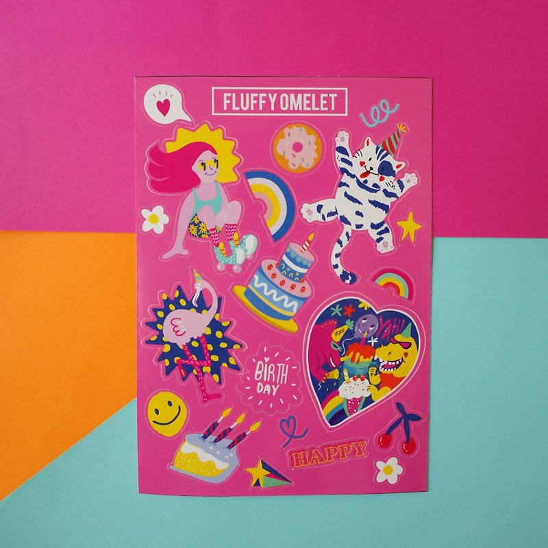 STICKER BIRTHDAY SET - Stickers - Paper Pink