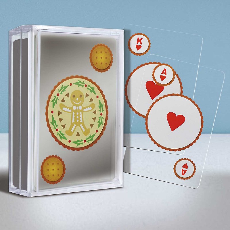 【ROYAL】Transparent Crystal Waterproof Playing Cards-Gingerbread Man - Board Games & Toys - Plastic Multicolor