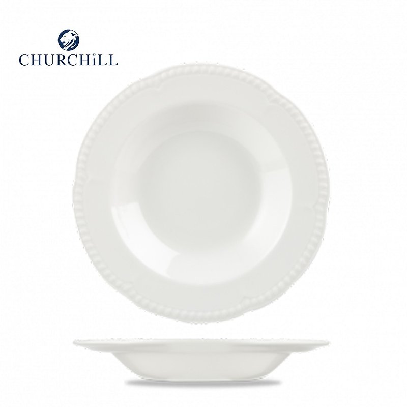 British Churchill | Buckingham Series Soup Plate (23 cm) - จานและถาด - ดินเผา ขาว