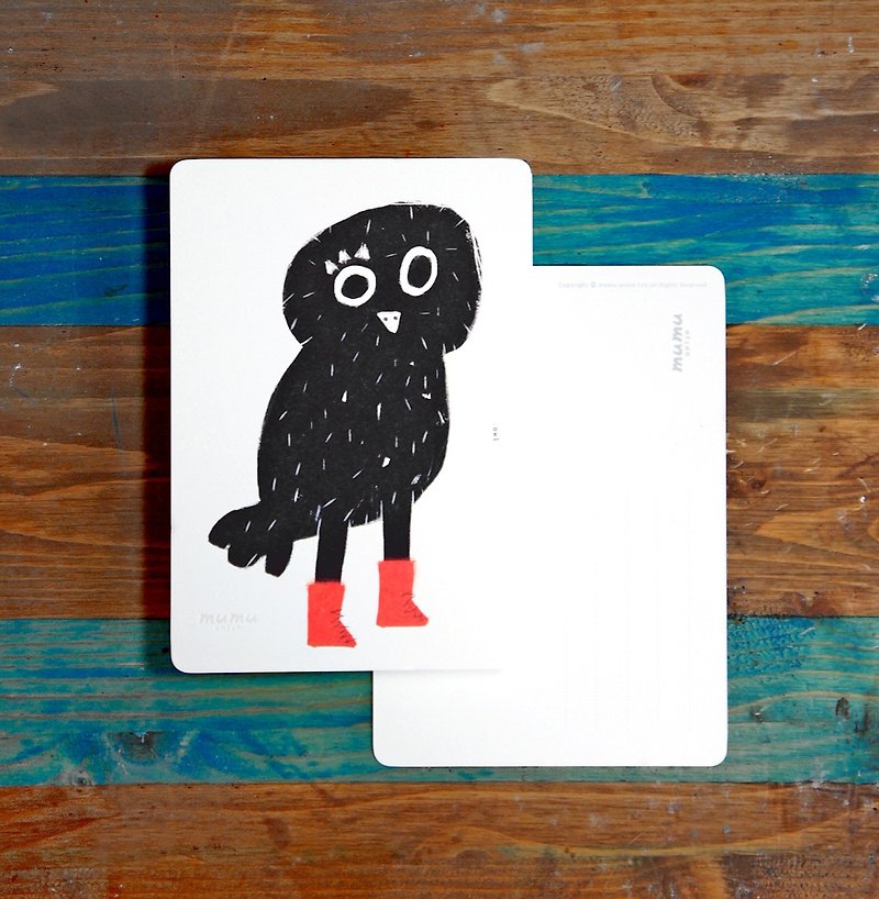 Mumu  Postcard - Black Owl - Cards & Postcards - Paper Multicolor