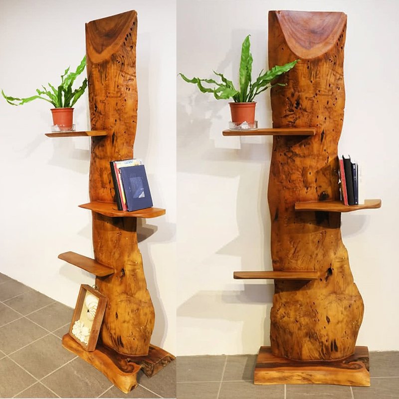 【吉迪市100%原木家具】SNOT002 原木造型花台 貓跳台 展示架 - 其他家具 - 木頭 