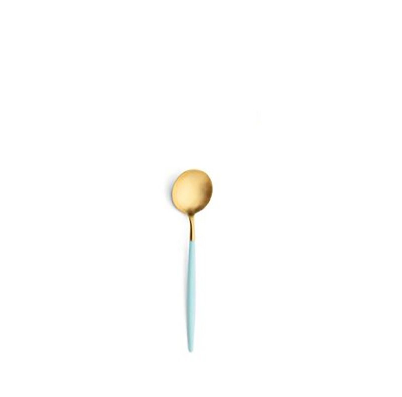 Portuguese Cutipol GOA Tiffany gold 12.5CM coffee spoon - ช้อนส้อม - สแตนเลส สีน้ำเงิน