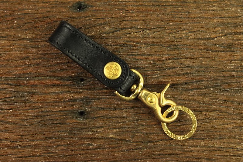 "Standard Storage"Leather Key Chain "Standard Storage"皮革鑰匙釦(黃銅原色) - 鑰匙圈/鎖匙扣 - 真皮 