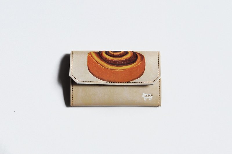 Handmade Paper Purse - Cinnamon roll - กระเป๋าใส่เหรียญ - กระดาษ สีกากี