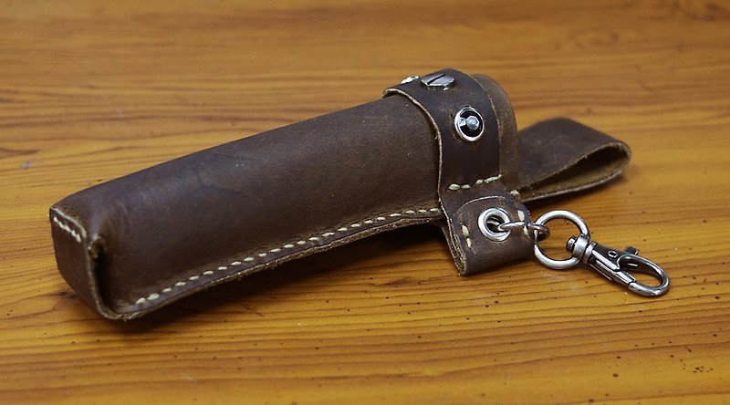 Mechanical Electronic Cigarette Leather Case - Crazy Horse Skin Rough Edition - Other - Genuine Leather Brown