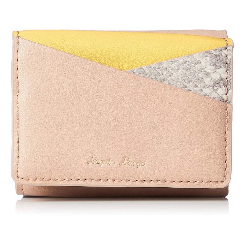 Legato Largo Leather Mini Wallet LJ-G0792 (Beige) - Wallets - Faux Leather Pink