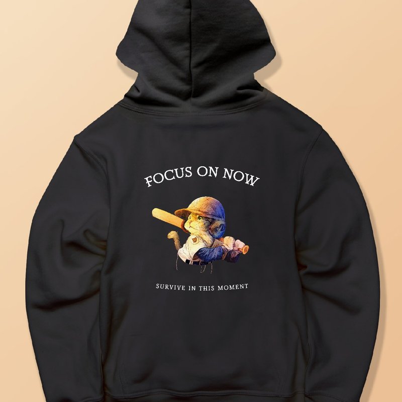 FOCUS ON NOW TIGER CAT /しっかりコットン生地/フルジップパーカー - 其他 - 棉．麻 白色