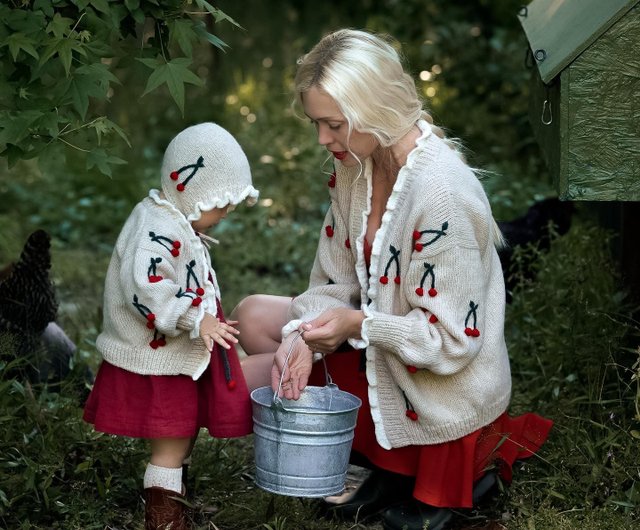 OLIVIMILLY チェリーカーディガン5-6y OLIVIMILLY チェリーカーディガン5-6y