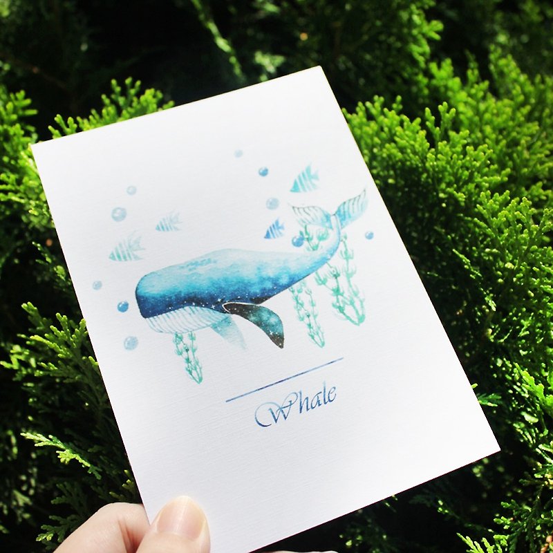 whale postcard - Cards & Postcards - Paper Blue