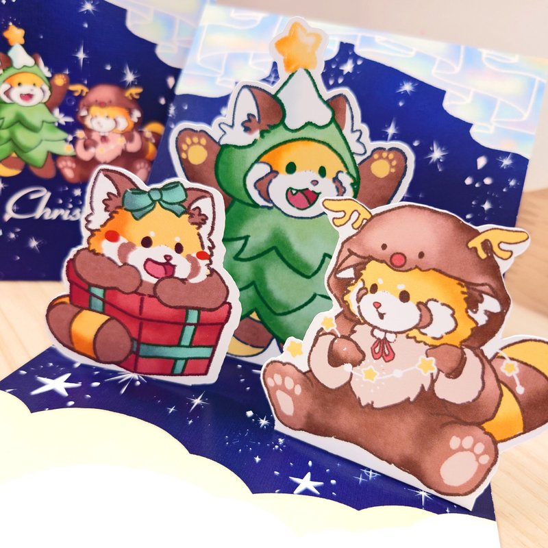 Redpanda christmas card XMAS - Cards & Postcards - Paper Blue