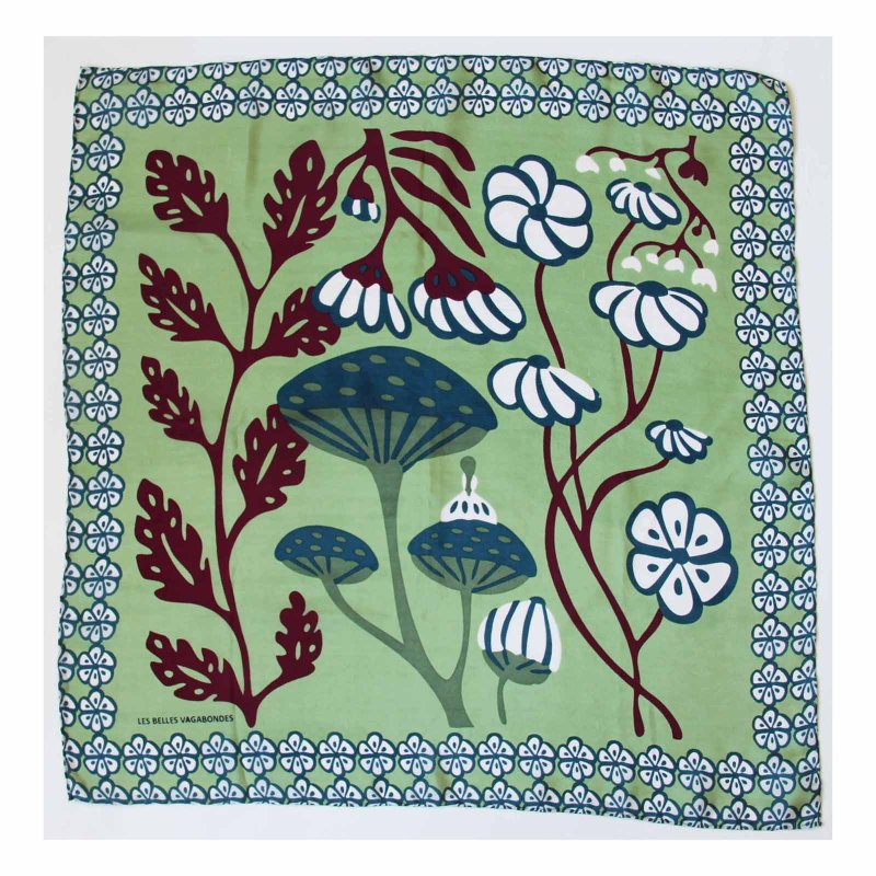 ミニ アリス アーモンド シルクスクエアスカーフ - スカーフ - シルク・絹 