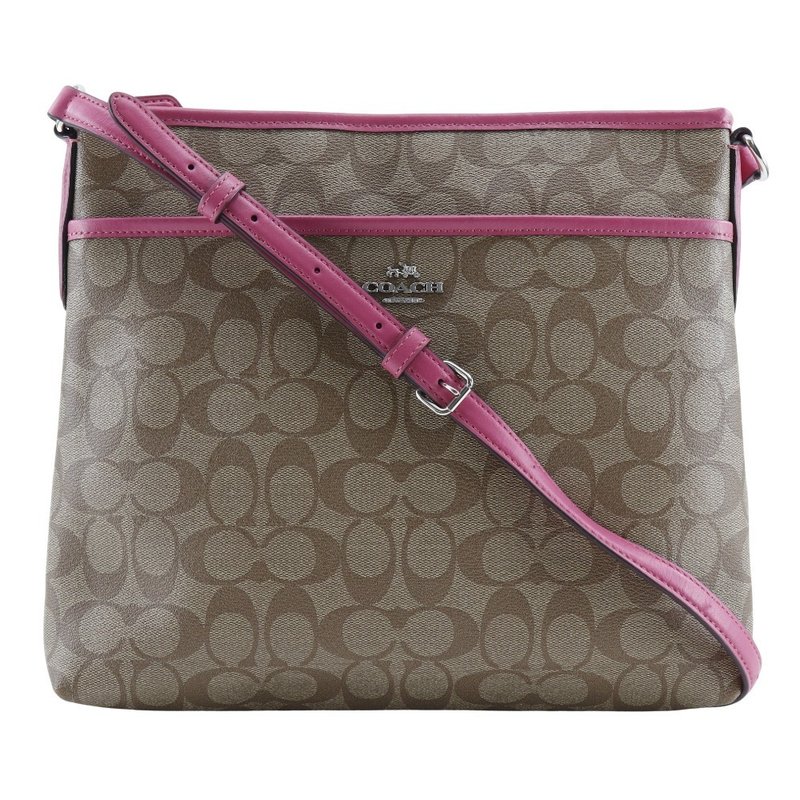 【日本直送】コーチ COACH シグネチャー ショルダーバッグ F58297 PVC 茶/ピンク レディース【中古】 - 側背包/斜背包 - 塑膠 咖啡色
