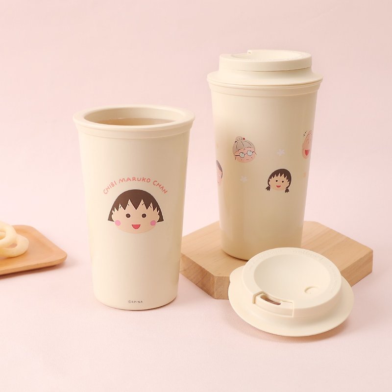 Chibi Maruko Lightweight Heat Resistant Traveling Cup - Made in Korea BPA FREE 450ml Eco-Friendly Drinking Cup - แก้ว - วัสดุอื่นๆ หลากหลายสี