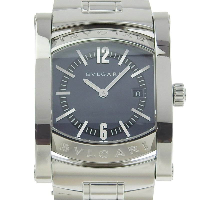【日本直送】ブルガリ BVLGARI アショーマ 腕時計 AA39S SS クオーツ アナログ表示 青文字盤 ボーイズ【中古】 - 女錶 - 不鏽鋼 銀色