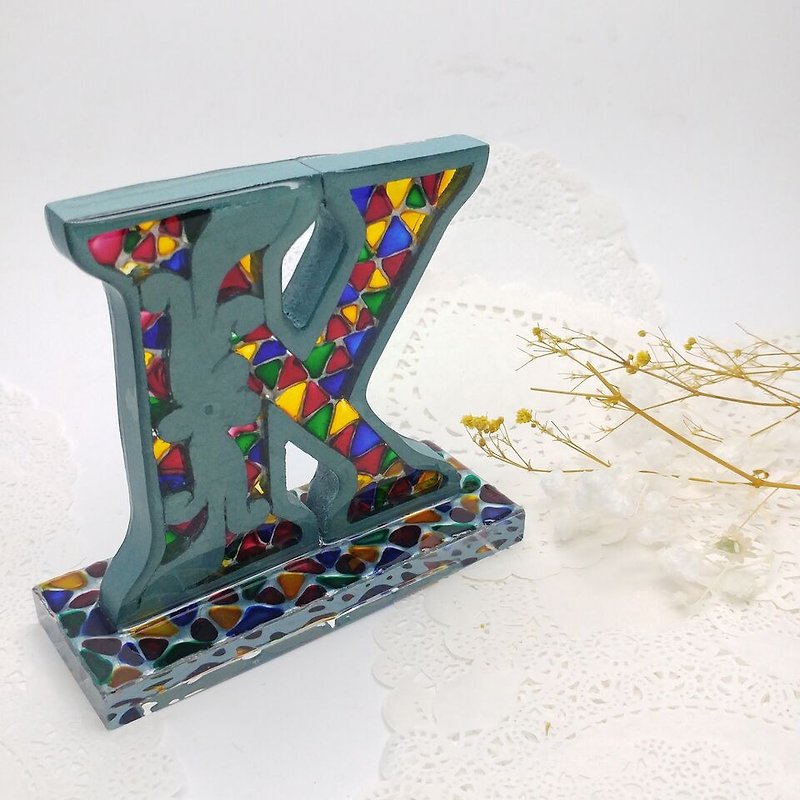 Painted Decorative Letters (Letter K) - Items for Display - Other Materials Green