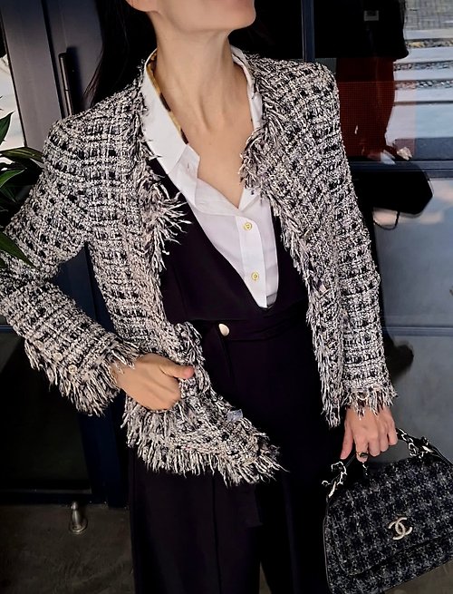 À Paris ｜漫步巴黎 香奈兒斜紋軟呢外套Vintage Chanel Tweet jacket