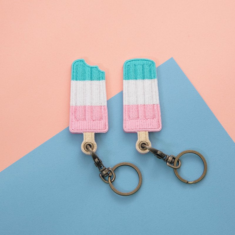Hot Summer Cool Popsicle Series Charm Rainbow Fruit Watermelon Ice Cream Key Ring - Charms - Other Man-Made Fibers Multicolor