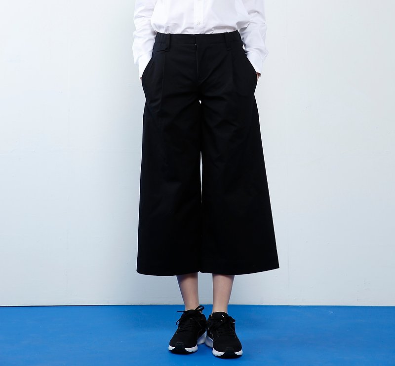 CA Iara Gaucho Pants - whims and seven wide pants - black - Women's Pants - Other Materials Black