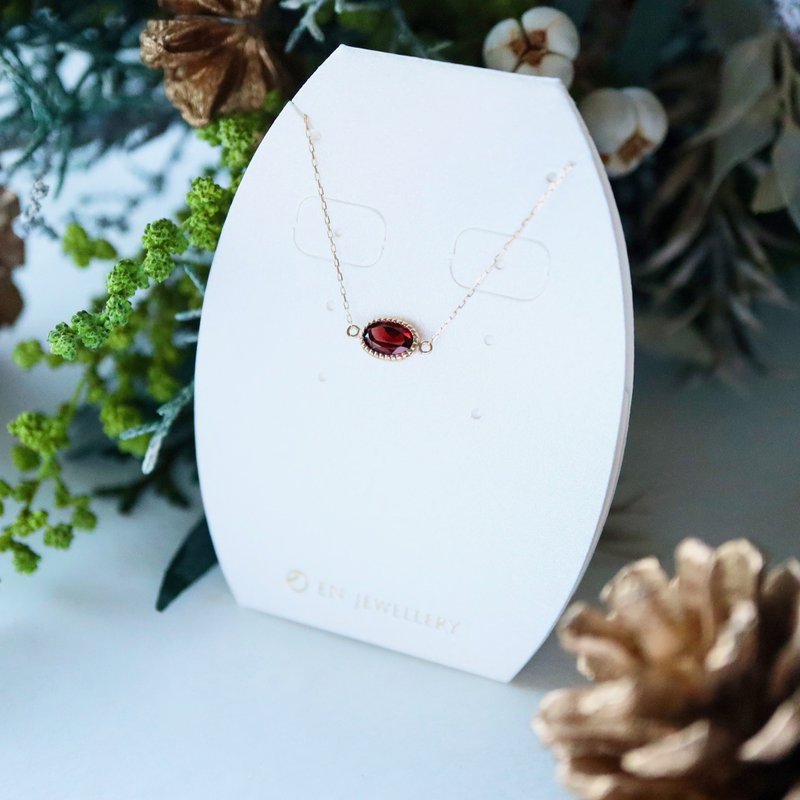 K10 Necklace　Garnet - สร้อยคอ - เครื่องเพชรพลอย สีแดง