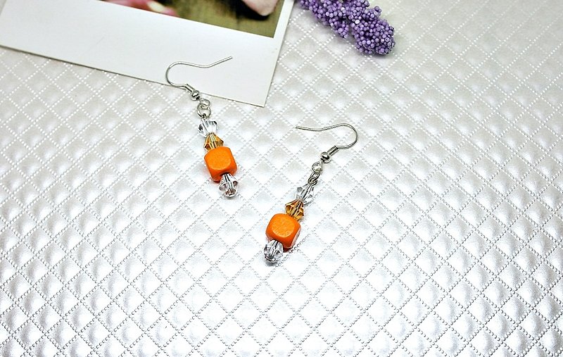 Alloy＊Orange Box＊_Hook Earrings➪Limited X1 - Earrings & Clip-ons - Wood Orange