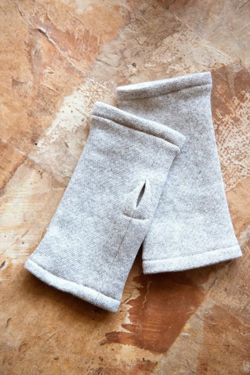 ハンドウォーマー  Organic Cotton 裏起毛ニット生地 - 其他 - 棉．麻 灰色