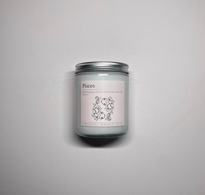 Constellation series scented candle | Pisces | 227g - Candles & Candle Holders - Wax 