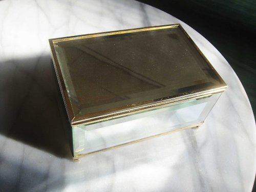 老時光OLD-TIME Vintage & Classic & Deco 【老時光 OLD-TIME】早期二手鏡面音樂珠寶盒