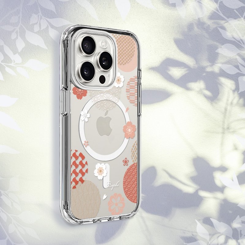 iPhone 16/15/14/13/12/11 series thin and light military-standard anti-fall magnetic phone case-Fuji Sakura - เคส/ซองมือถือ - วัสดุอื่นๆ หลากหลายสี