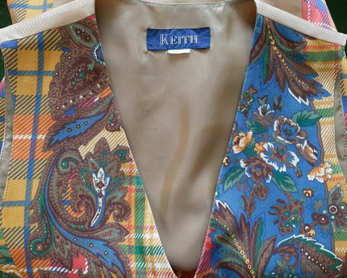 ヴィンテージ 70s ペイズリー花柄ベスト ヒッピーベスト サマーベスト