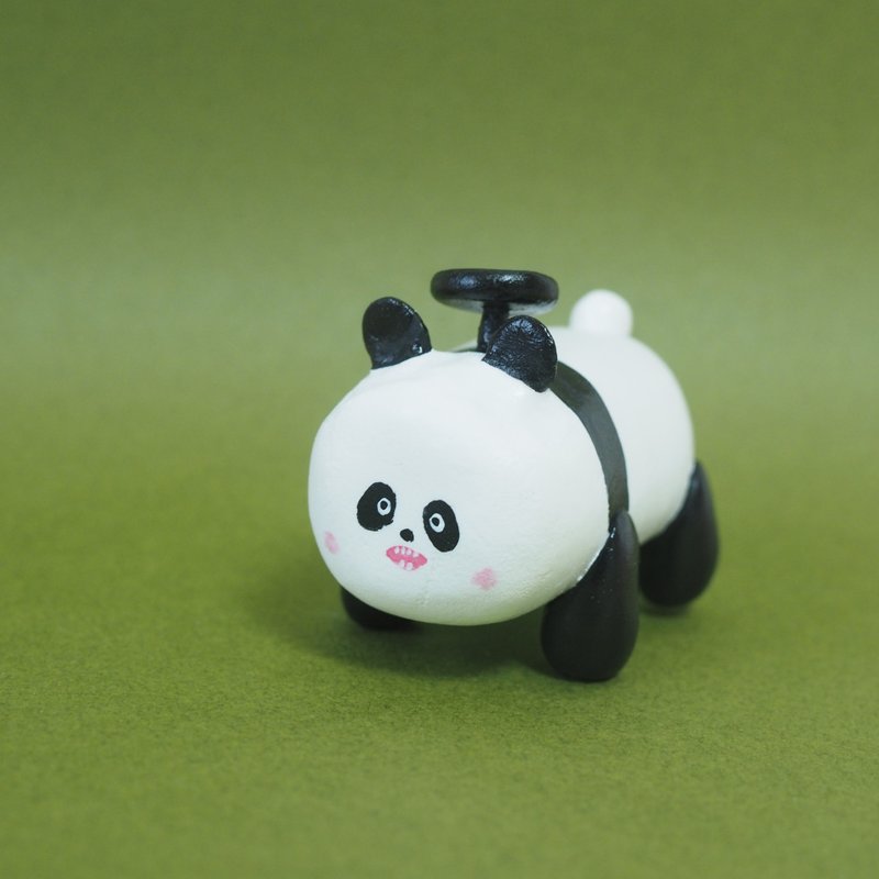Real Panda Ride - 公仔/玩偶 - 黏土 白色