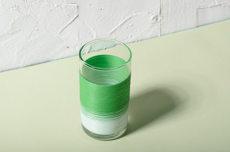 線加工 PUNNDLE 線水杯 調色款 藍白調 - 杯子 - 玻璃 綠色