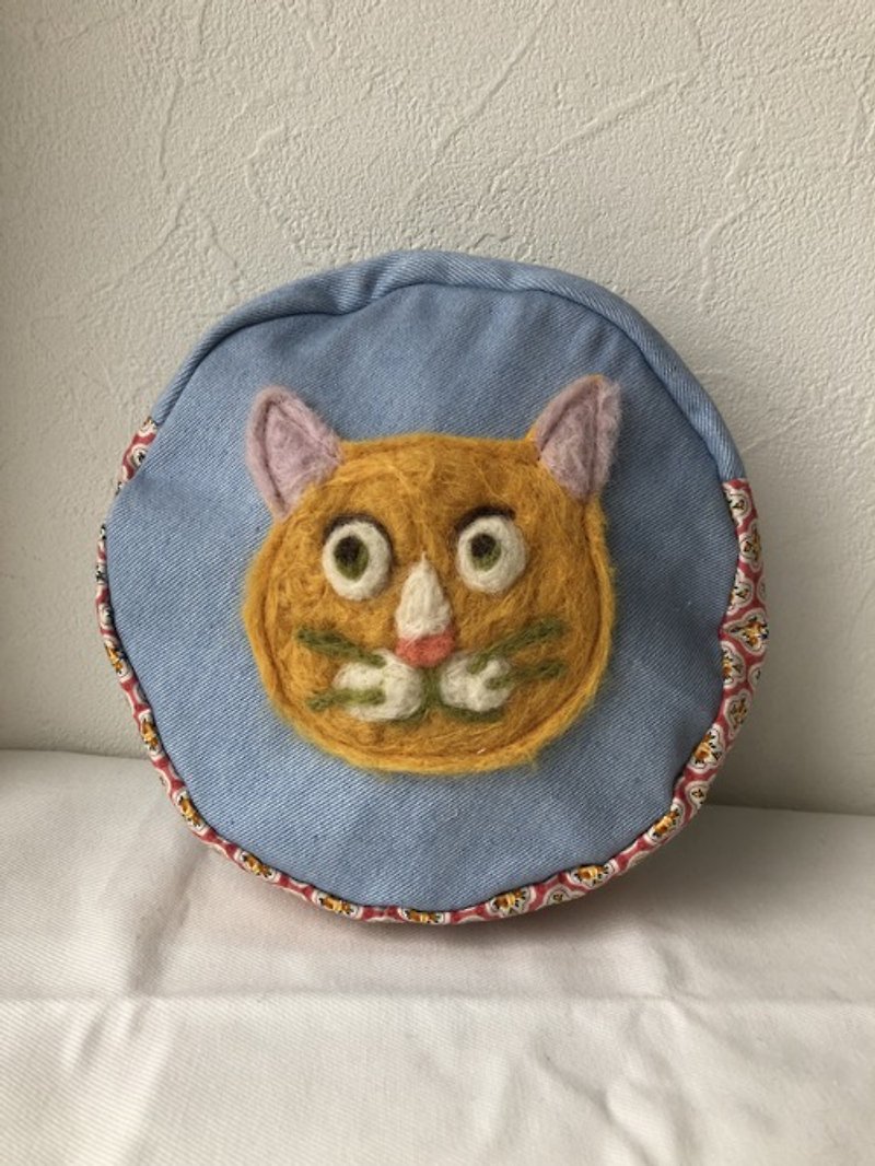 Cat pouch ⑤ - กระเป๋าเครื่องสำอาง - ผ้าฝ้าย/ผ้าลินิน 