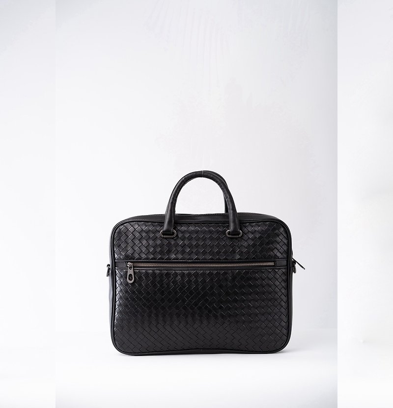 ENIGMA Hand-Woven Sheepskin Handbag CO08 - Handbags & Totes - Genuine Leather 