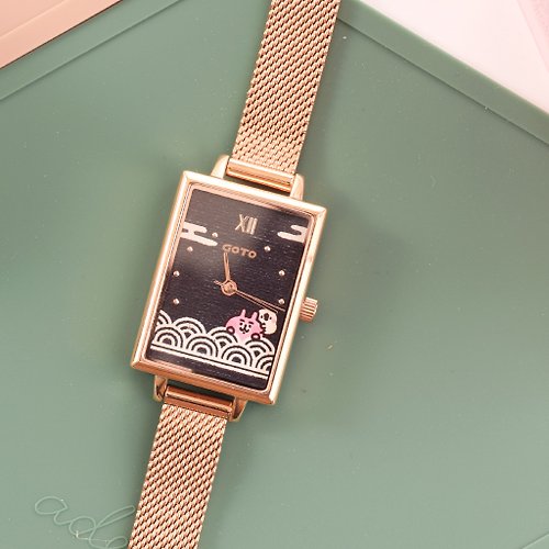 仕豐鐘錶｜Proselect Design GOTO x 卡娜赫拉的小動物和柄-青海波系列-黑