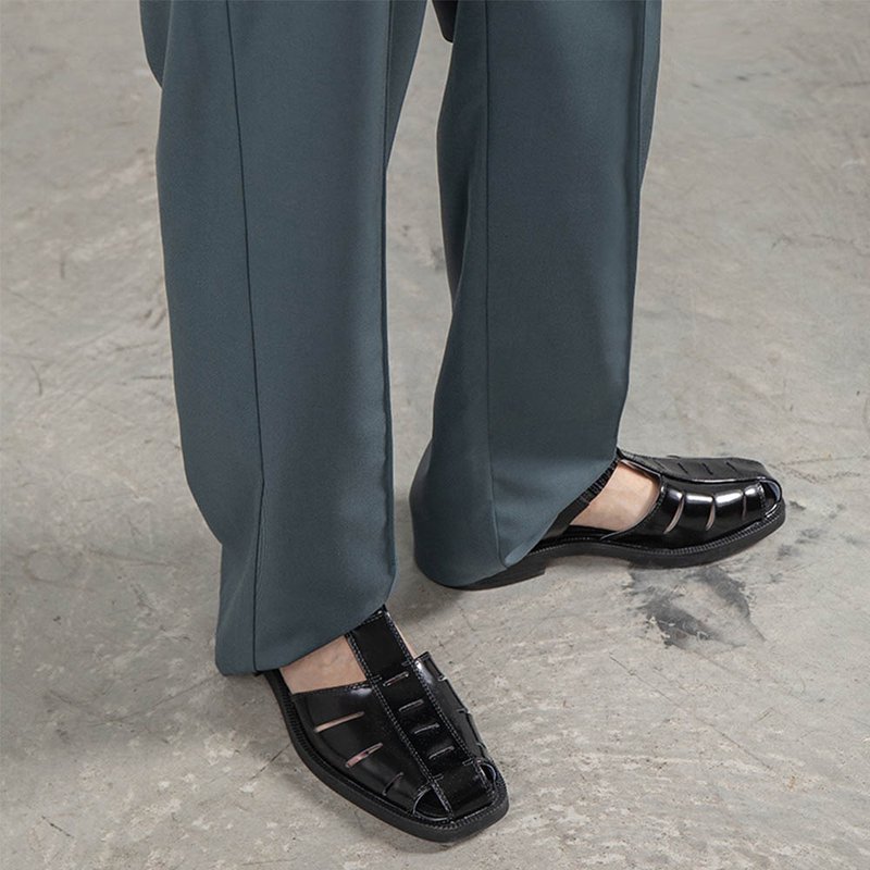 Gurkha Military Sandals 廓爾喀士兵涼鞋 文青 復古 無性別穿搭 - 涼鞋 - 其他材質 黑色