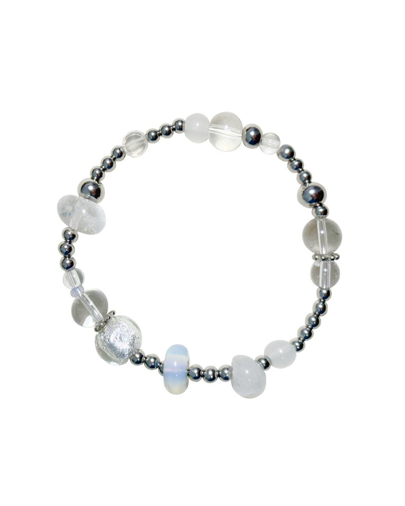 Ghost White Gemstone Bracelet 052 - 手鍊/手環 - 寶石 透明