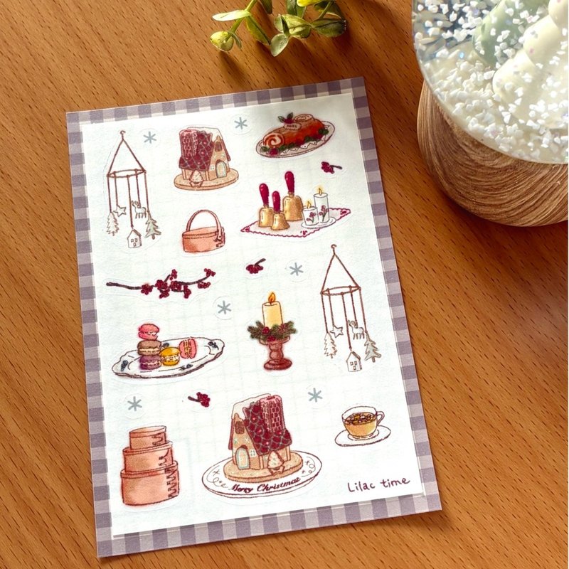 【Pinkoi先行販売】ハーフカットシール　マスキングテープ素材　お菓子の家 - 貼紙 - 紙 