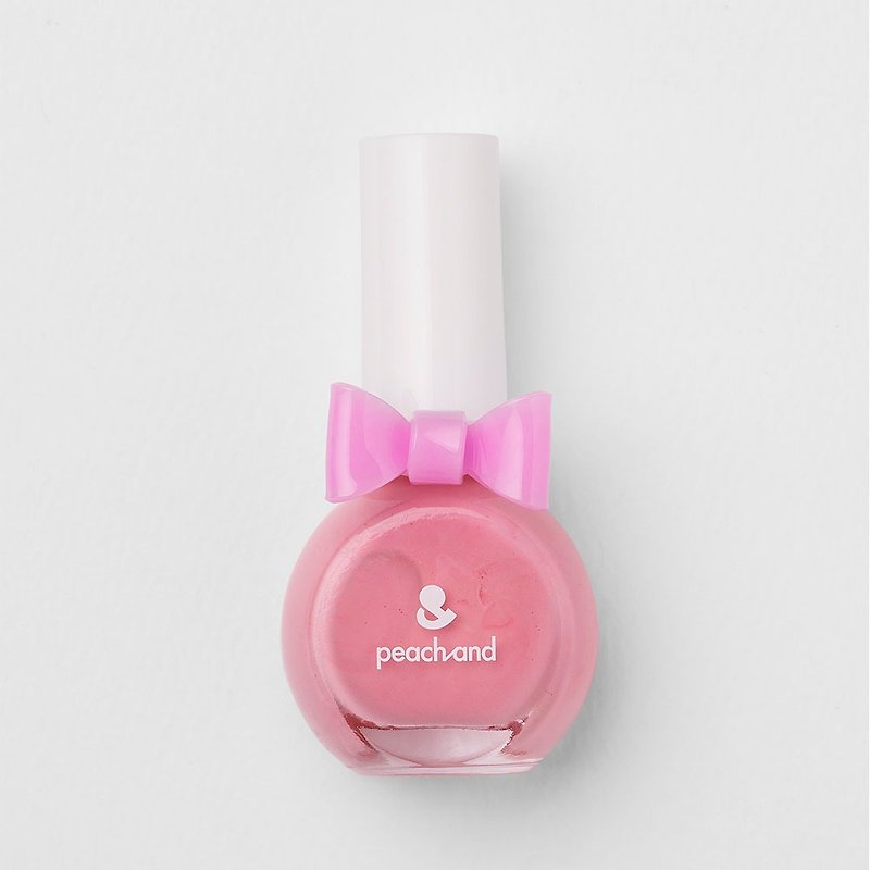 【peachand】Kids Safe Water Soluble Bow Nail Polish (with Ring) Bubble Gum Princess Powder - Nail Polish & Acrylic Nails - Other Materials Multicolor
