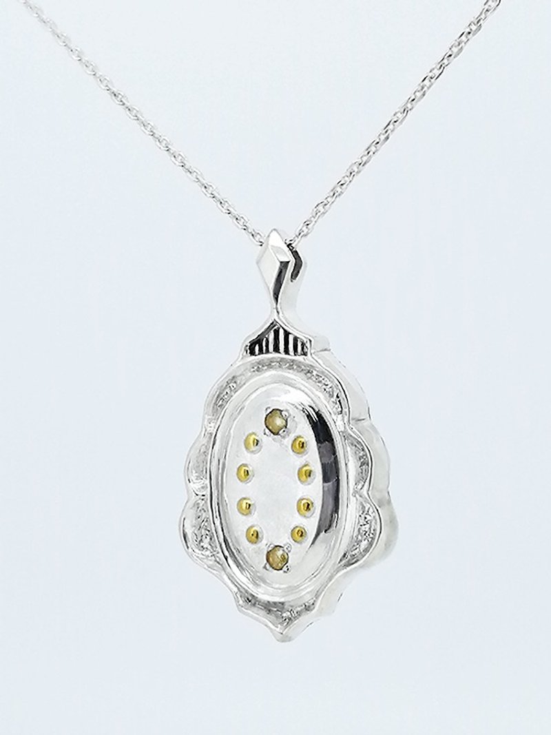 jumalia original citrine necklace - สร้อยคอ - โลหะ สีเงิน