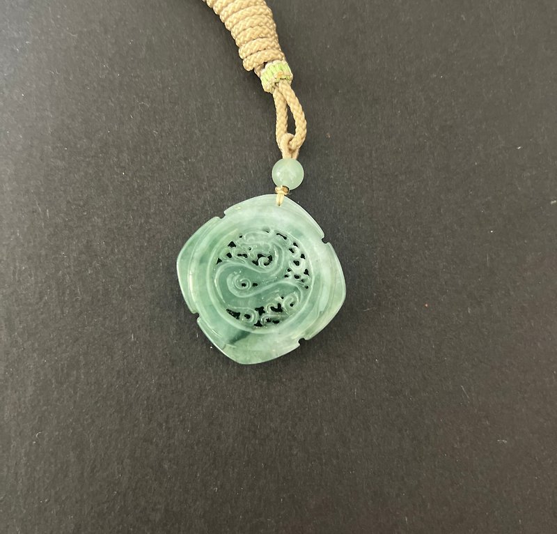Hollow Dragon / Natural Burmese Jadeite - Necklaces - Gemstone 