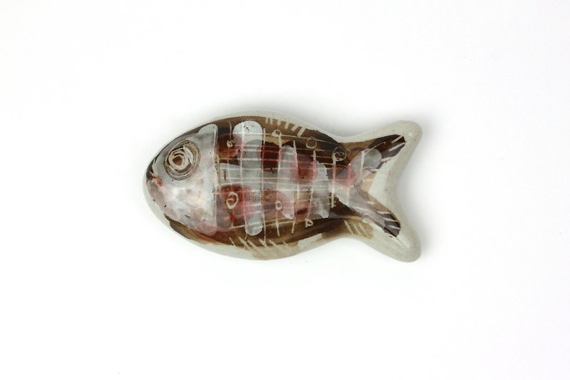 Nice Little Clay hand-painted ceramic suction iron_fish 0905-17