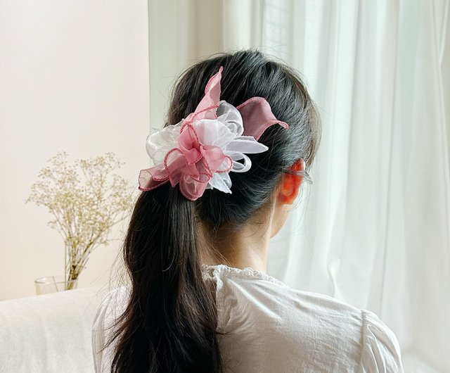 Blush Pink Hair Bow, Blush Pink Hair Clip, Blush Pink Flower Girls