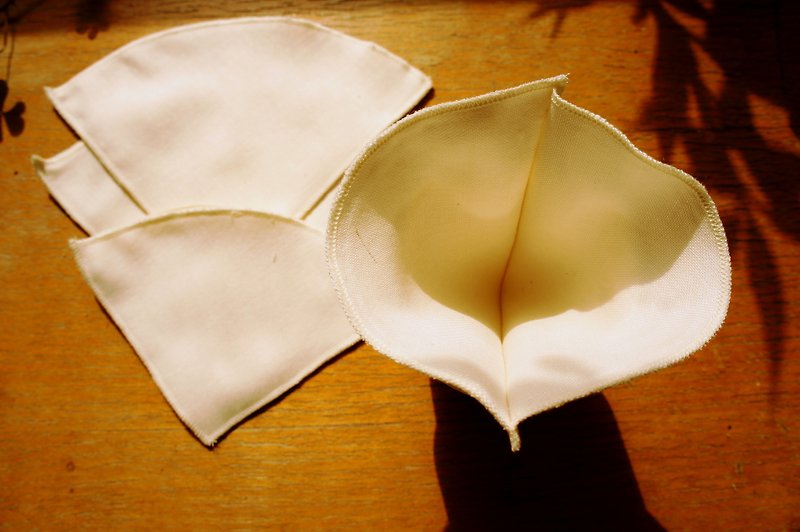 【Organic Cotton】reusable coffee filter (two pieces per package) - Other - Cotton & Hemp White