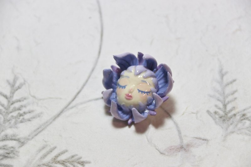 Wake Up | Light Clay Original Purple Healing Doll Pin