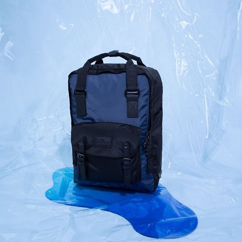 DOUGHNUT - 來自香港的包包設計品牌 【 DOUGHNUT 】馬卡龍 GW 大容量14吋後背包 減壓防潑水 / 黑X藍