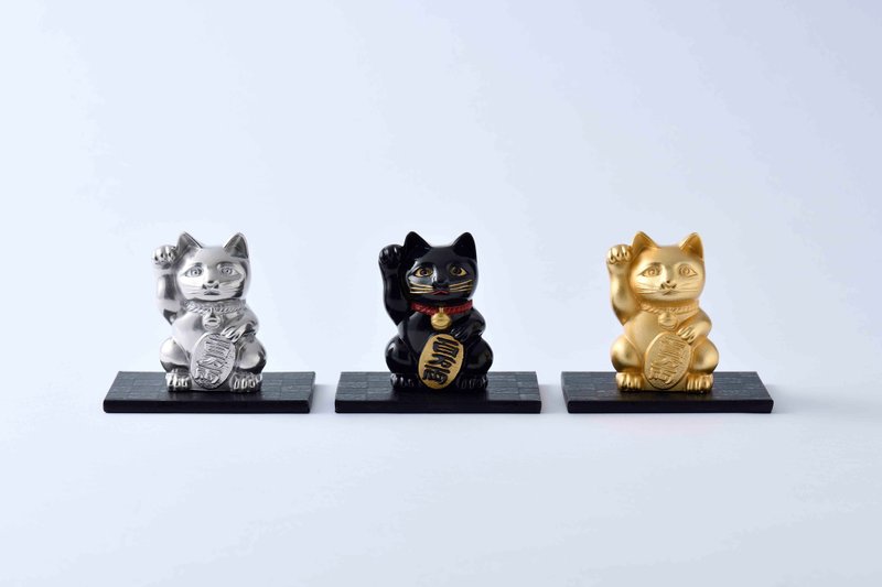 [Pre-order] Japanese-made Silver pewter Lucky Cat - Items for Display - Other Metals Gold