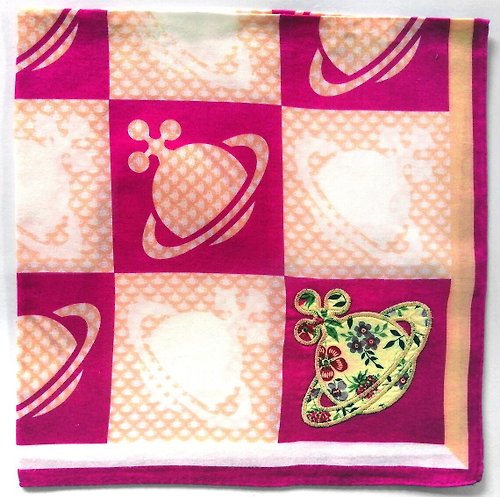 orangesodapanda Vivienne Westwood Vintage Handkerchief Square Saturn 19.5 x 19 inches