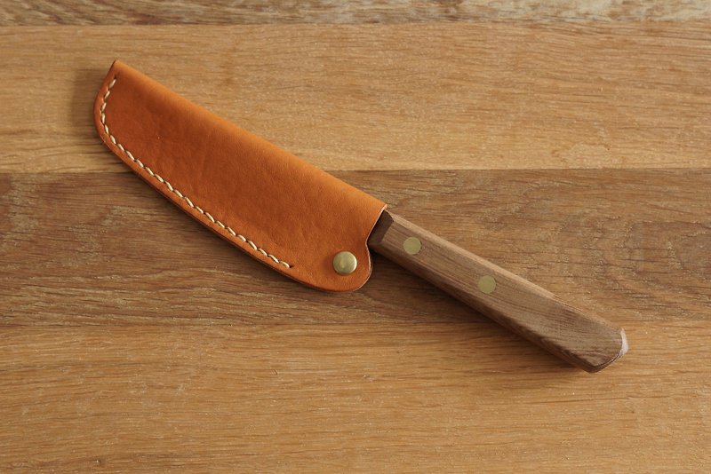 Was want kitchen knife dedicated leather case (Leather) - เครื่องครัว - หนังแท้ สีนำ้ตาล